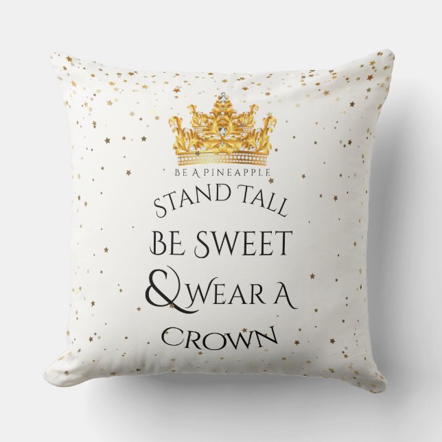 20x20 Pillow-Be A Pineapple Wear A Crown Cushion (Front)