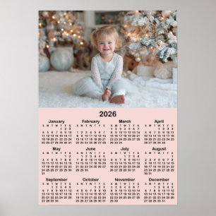 20x28 Photo Blush 2026 Calendar Poster