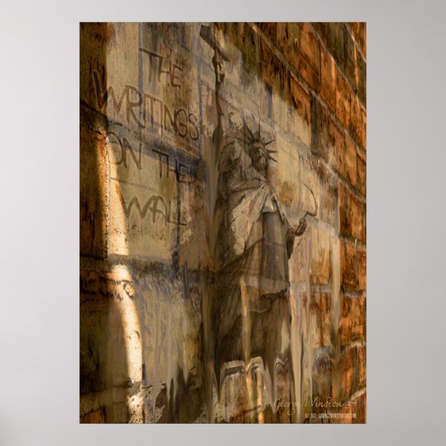 20x28 "The Writing's On The Wall" Political Poster (Front)