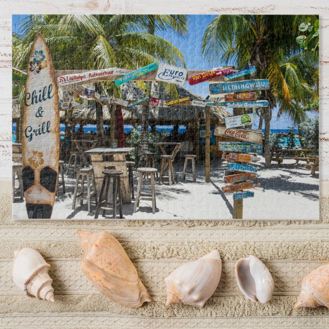 20x30 Willemstad Beach Chill & Grill Beach Bar Jigsaw Puzzle (Creator Uploaded)