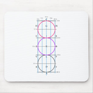 20x60m Dressage Court **Circles** Mouse Mat