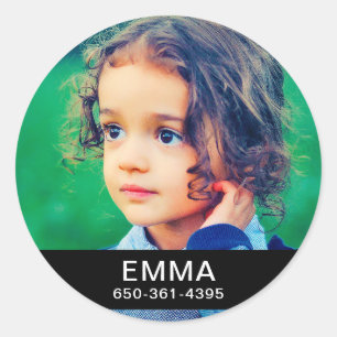 20x Belongings Labels Your Photo, Name & Number