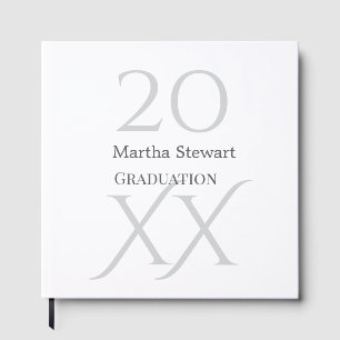 20XX bold le graduation name congrats school year Guest Book
