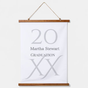 20XX bold le graduation name congrats school year  Hanging Tapestry