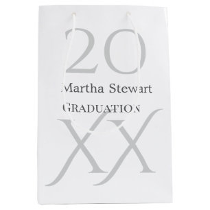 20XX bold le graduation name congrats school year Medium Gift Bag