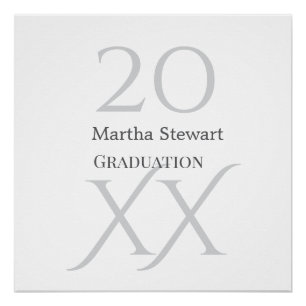 20XX bold le graduation name congrats school year Poster
