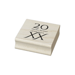 20XX bold le graduation name congrats school year Rubber Stamp