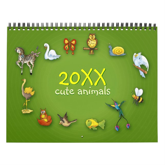 20XX | Cute Cartoon Animals Calendar (Cover)