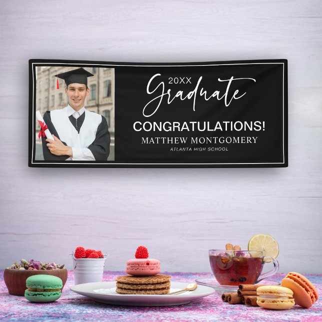 20XX Graduate Congratulations Script Photo  Banner (Creator Uploaded)