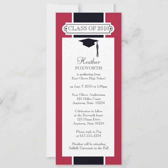 20xx Graduation Invitation - Personalise (Front)