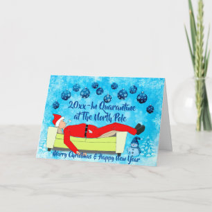20xx In Quarantine The North Pole Christmas Funny Holiday Card