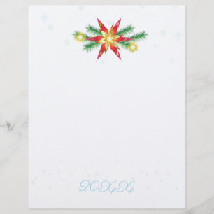 20XX Merry Christmas & Happy New Year! XMAS Custom Letterhead