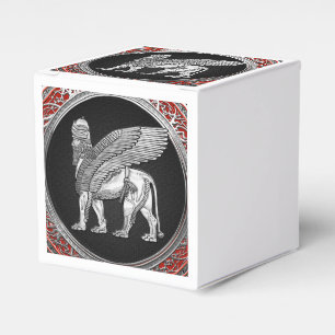 [210] Assyrian Winged Lion - Silver Lamassu Favour Box