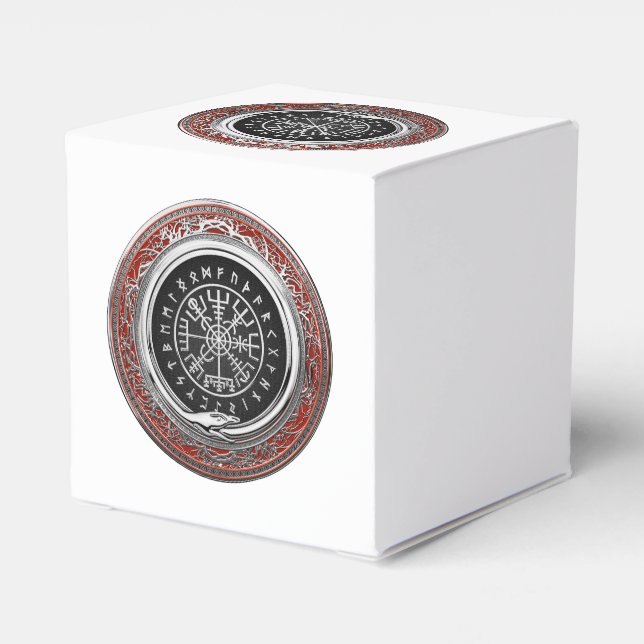 [210] Vegvisir - Viking Silver Magic Runic Compass Favour Box (Back Side)