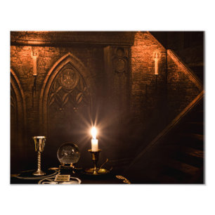 2111-Mediaeval Castle Tarot Reading Photo Print