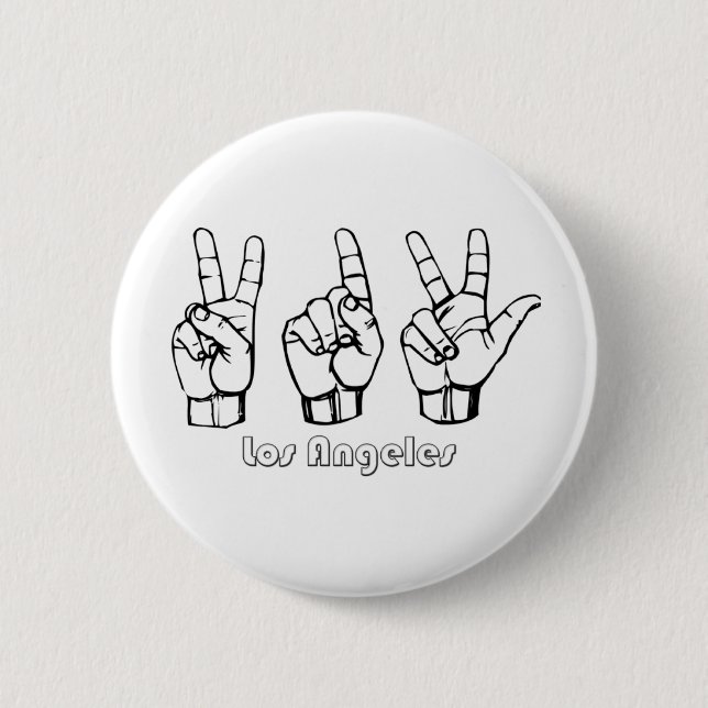 213 -- Los-Angeles 6 Cm Round Badge (Front)