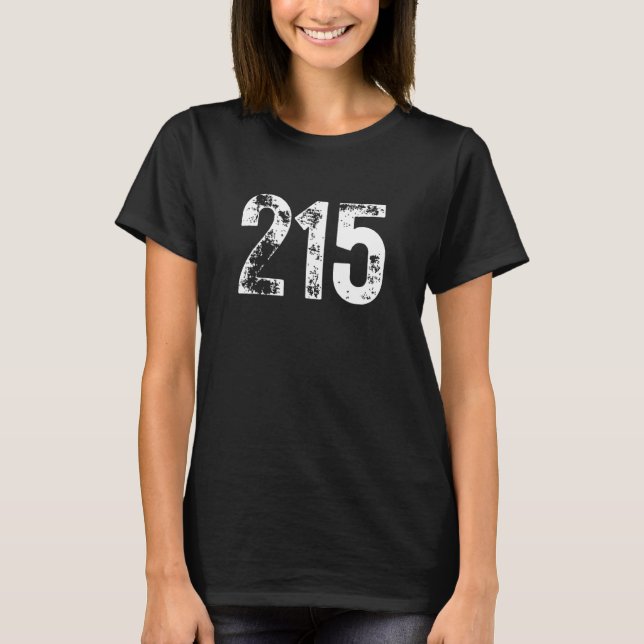 215 Area Code Philadelphia PA Mobile Telephone Are T-Shirt (Front)
