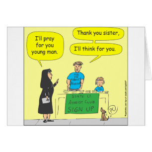 215 Atheist I'll think for you-colour cartoon