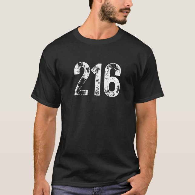 216 Area Code Cleveland OH Mobile Telephone Area C T-Shirt (Front)