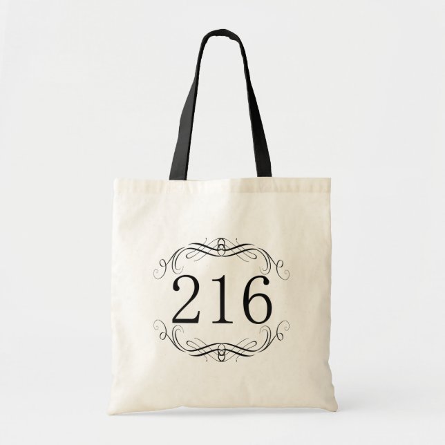216 Area Code Tote Bag (Front)
