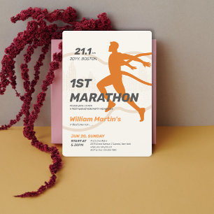 21.1km 1ST Marathon-Post Marathon Party Invitation