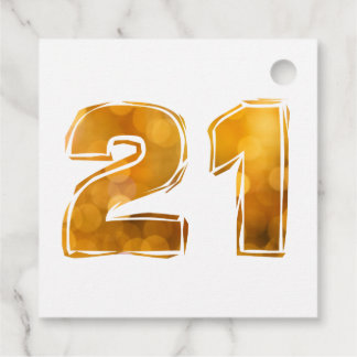 21 21st Geburtstag Favour Tags