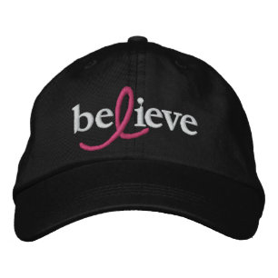 ($21.95) Believe Breast Cancer Ribbon Hat
