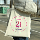 21 and Fabulous 21st Birthday Gift Tote Bag<br><div class="desc">21 and Fabulous 21st Birthday Gift Tote Bag. The tote bag design is an elegant and stylish composition that combines typography and floral accents. The colour scheme will feature shades of pink and dark purple,  creating a sophisticated and feminine design that will leave a lasting impression.</div>