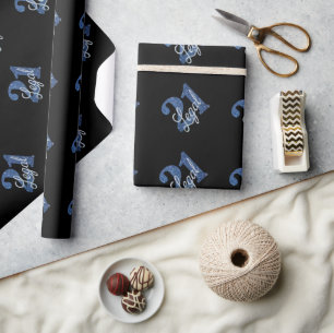 21 and Legal   Blue Faux Glitter 21st Birthday Wrapping Paper