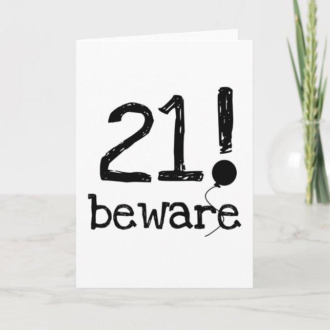 21 Beware Card (Front)