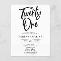 21 Birthday Brush Calligraphy