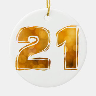 21 CERAMIC TREE DECORATION