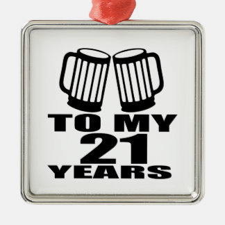21 Cheers To My Birthday Metal Tree Decoration