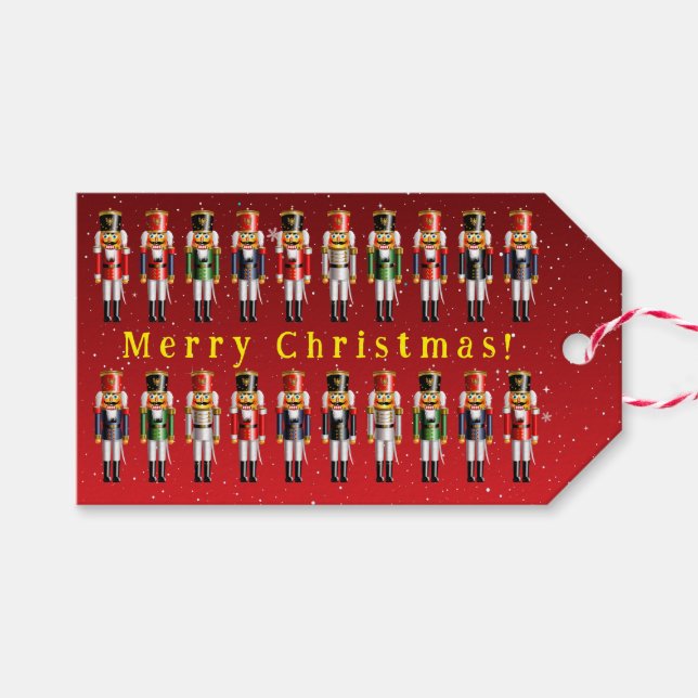 21 Christmas Nutcracker Toys Gift Tags (Front (Horizontal))