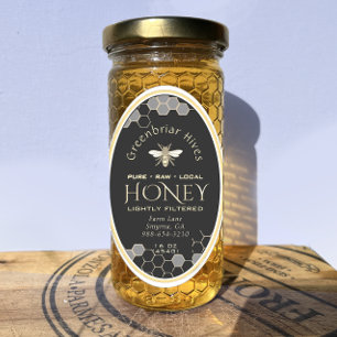 21 Custom-cut 3.5x2.3" vinyl waterproof oval honey