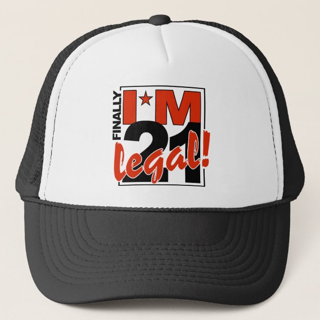 21 & LEGAL hat - choose color (Front)