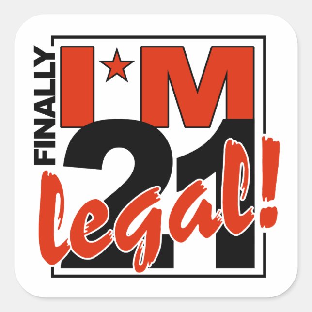 21 & LEGAL stickers (Front)