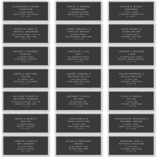 21 Modern Black White Guest Address Labels