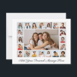 21 Photo Collage Add Your Own Greeting Card<br><div class="desc">Create your own 21 Photo Collage for Christmas, Birthdays, Weddings, Anniversaries, Graduations, Father's Day, Mother's Day or any other Special Occasion, with our easy-to-use design tool. Add your favourite photos of friends, family, vacations, hobbies and pets and you'll have a stunning, one-of-a-kind photo collage. Our custom photo collage is perfect...</div>