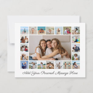 21 Photo Collage Add Your Own Greeting Card