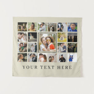 21 photo collage graduation tapestry