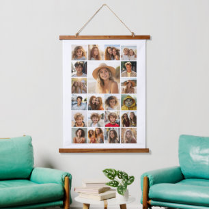 21 Photo Collage - with One Pic Highlighted Hanging Tapestry
