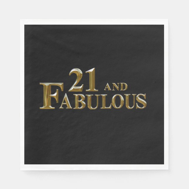 21 st Birthday  Napkin (Front)