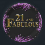 21 st Birthday  Paper Plate<br><div class="desc">Fabulous Birthday Products!</div>