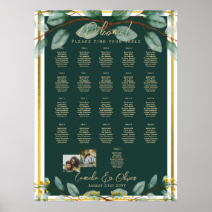 21 Table Seating Chart Photo Welcome Names Wedding