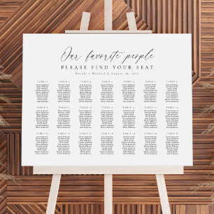 21 Tables Our Favourite People Seating Chart Plan