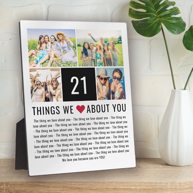 21 Things We Love About You | 21st Birthday Plaque (Creator Uploaded)