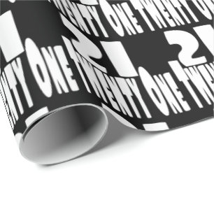 21 Twenty First Birthday Wrapping Paper