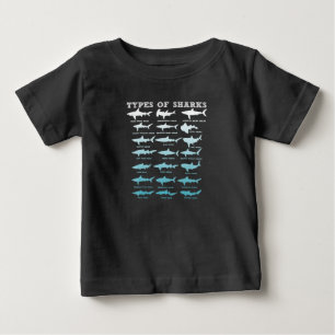 21 types of sharks marine biology baby T-Shirt