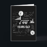 21 Year Old Bday Geeky Math 21st birthday Gift  Card<br><div class="desc">Celebrate birthdays with a clever twist! This funny math design uses equations and square roots to reveal the age, making it the perfect choice for math lovers, teachers, students, and geeks who enjoy a good nerdy joke. Great for milestone birthdays, classroom celebrations, or anyone who appreciates clever humour mixed with...</div>